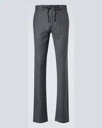 Canali Pantaloni regular in lana Grigio