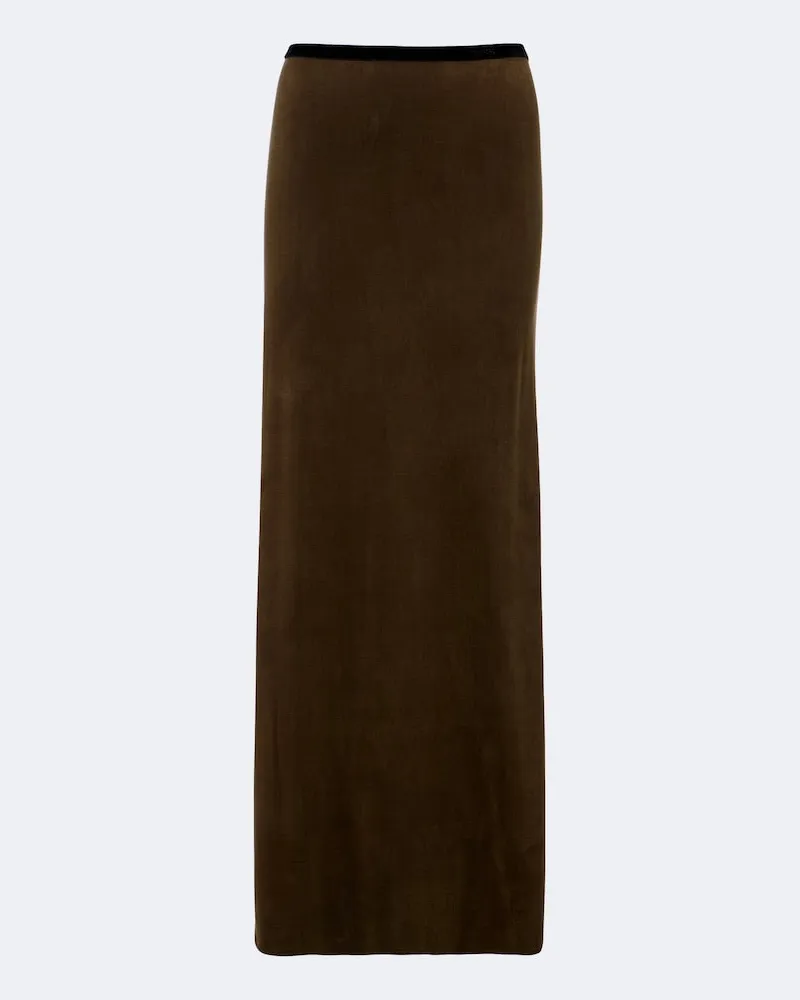 Tom Ford Gonna lunga in jersey Verde