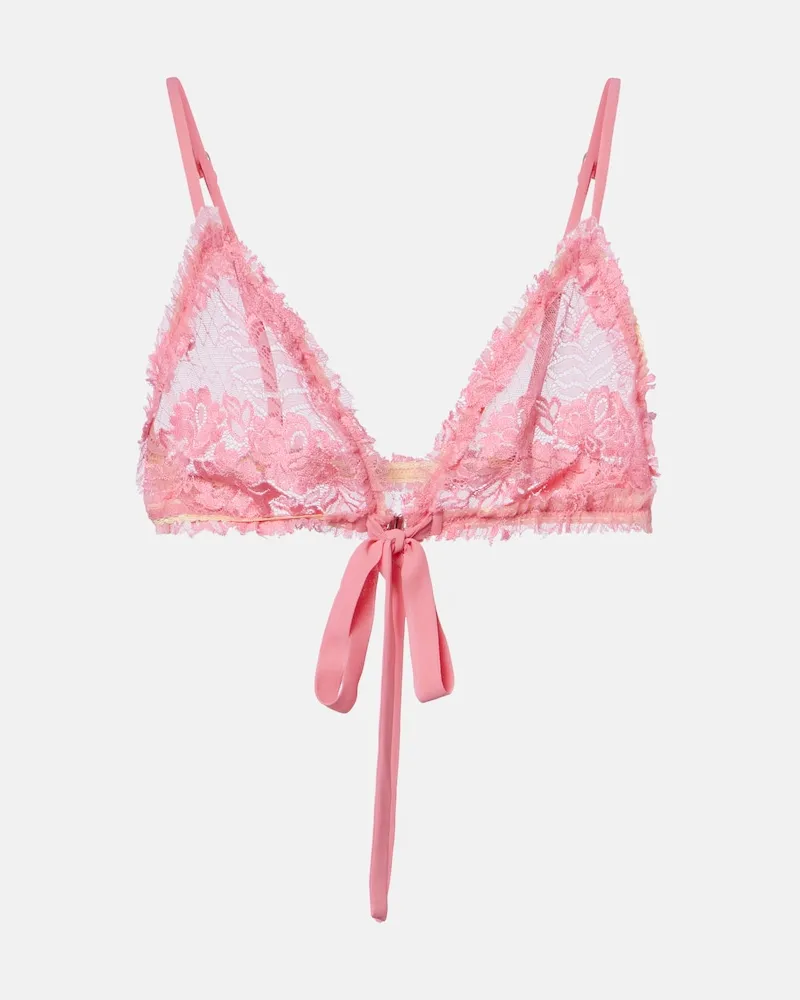 ATTICO Top a reggiseno in pizzo Rosa