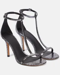 Isabel Marant Sandali Einari in pelle metallizzata Argento