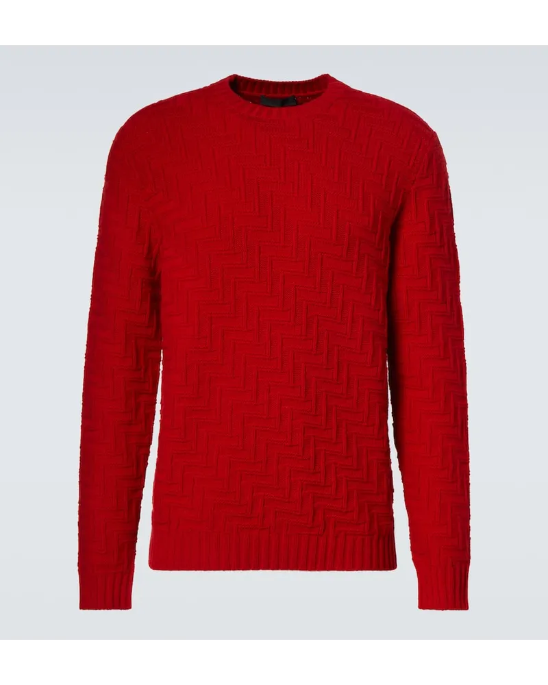 Prada Pullover in lana e cashmere Rosso