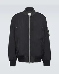 Sacai Bomber Chalk a righe Blu