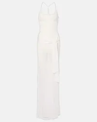 Jacquemus Abito lungo La Robe Maille Nodo Bianco