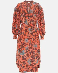 Ulla Johnson Abito midi Taiana con stampa Multicolore