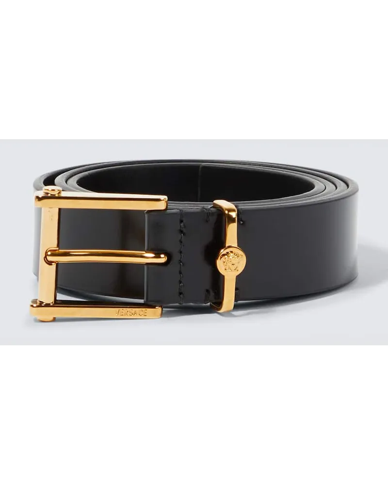 Versace Cintura Column in pelle Nero