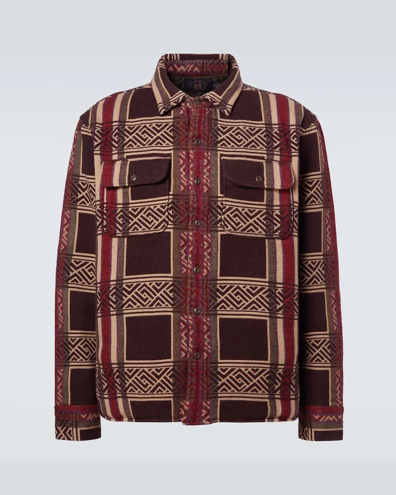 RRL Giacca camicia in jacquard di cotone Multicolore