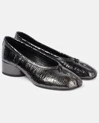 Maison Margiela Pumps Tabi in pelle metallizzata Argento