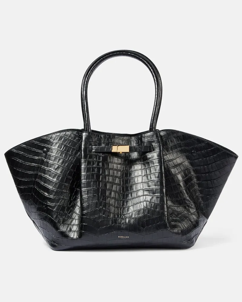DeMELLIER Borsa in pelle stampata Nero