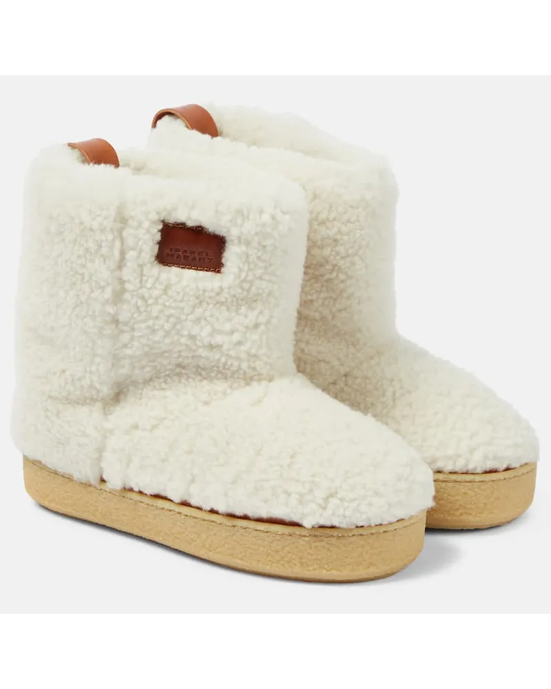 Isabel Marant Stivaletti Frieze in shearling Bianco