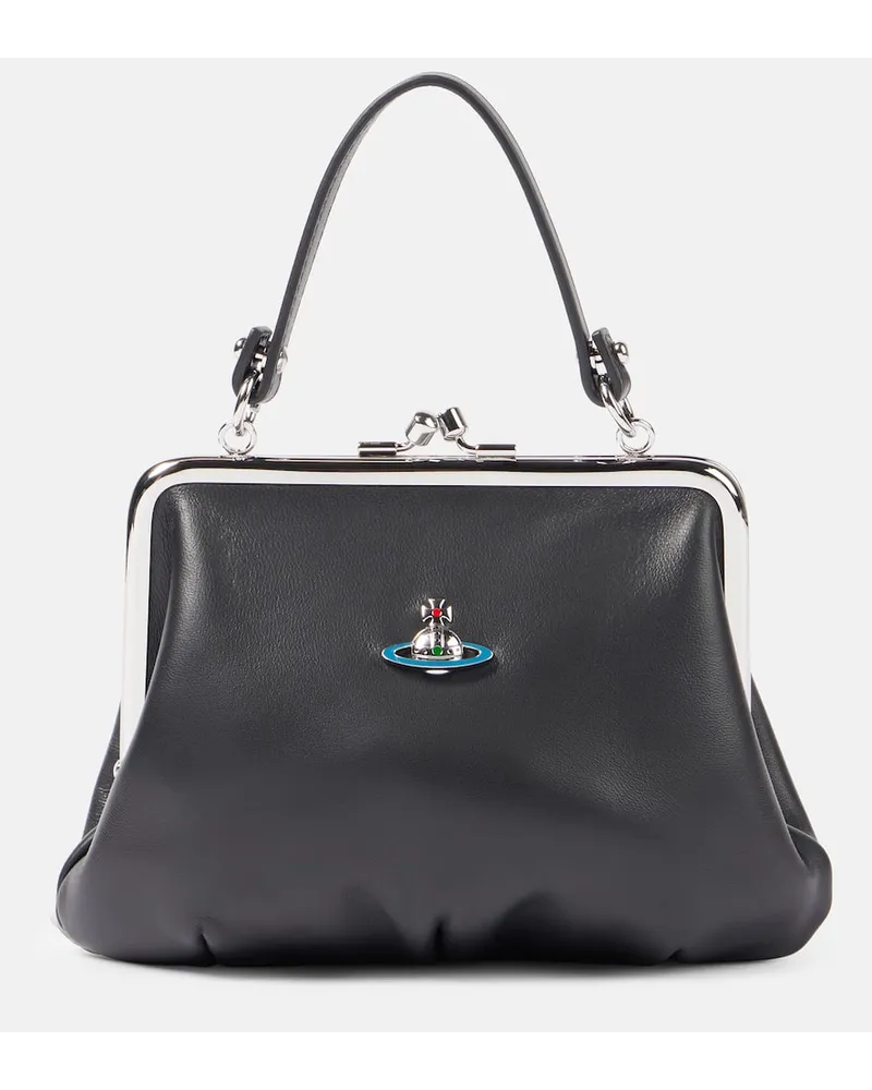 Vivienne Westwood Borsa Granny Frame in pelle Nero