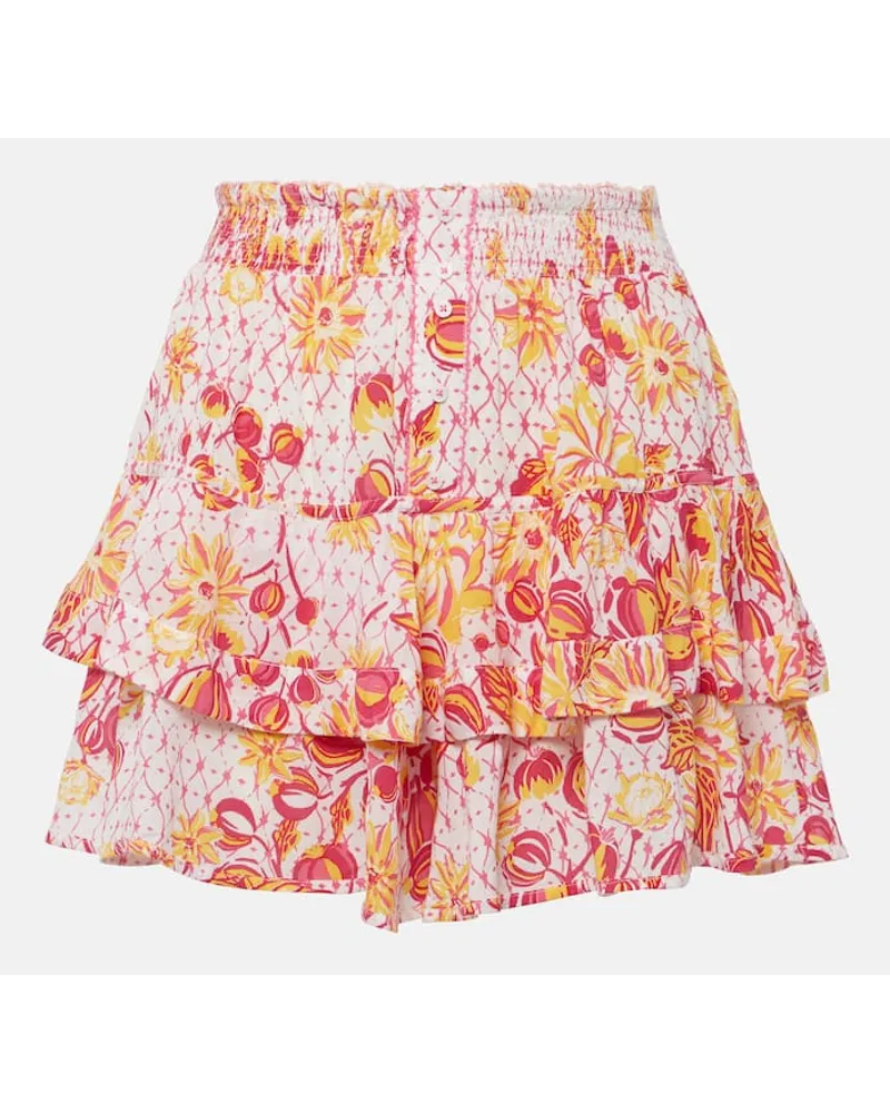 Poupette St Barth Minigonna Culotte con stampa floreale Rosa