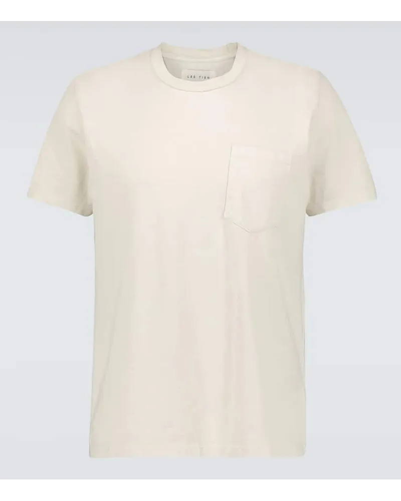 LES TIEN T-shirt classica in cotone con tasca Neutro