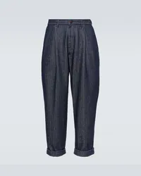 Giorgio Armani Jeans tapered a righe Blu