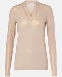 Brunello Cucinelli Top in misto cotone Oro