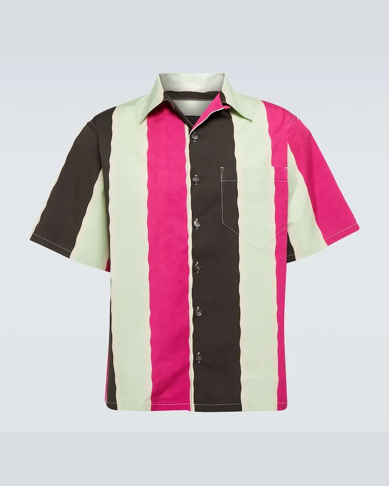 Prada Camicia in misto cotone con stampa Multicolore