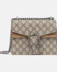 Gucci Borsa Dionysus Mini in canvas e suede Beige