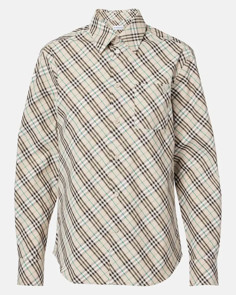 Burberry Camicia Burberry Check in cotone Beige