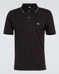 C.P. Company Polo in misto cotone piqué Nero