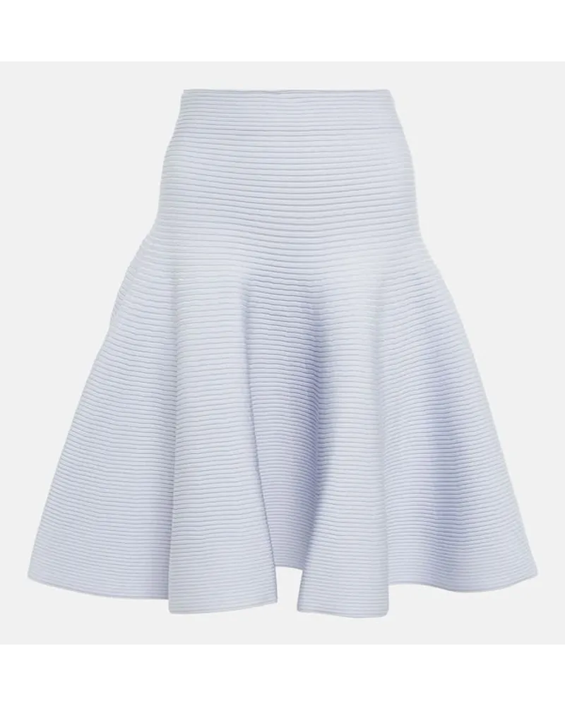 Alaïa AlaÃ¯a Minigonna in maglia a coste Blu