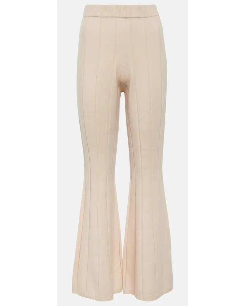 Joseph Pantaloni flared in misto lana Beige