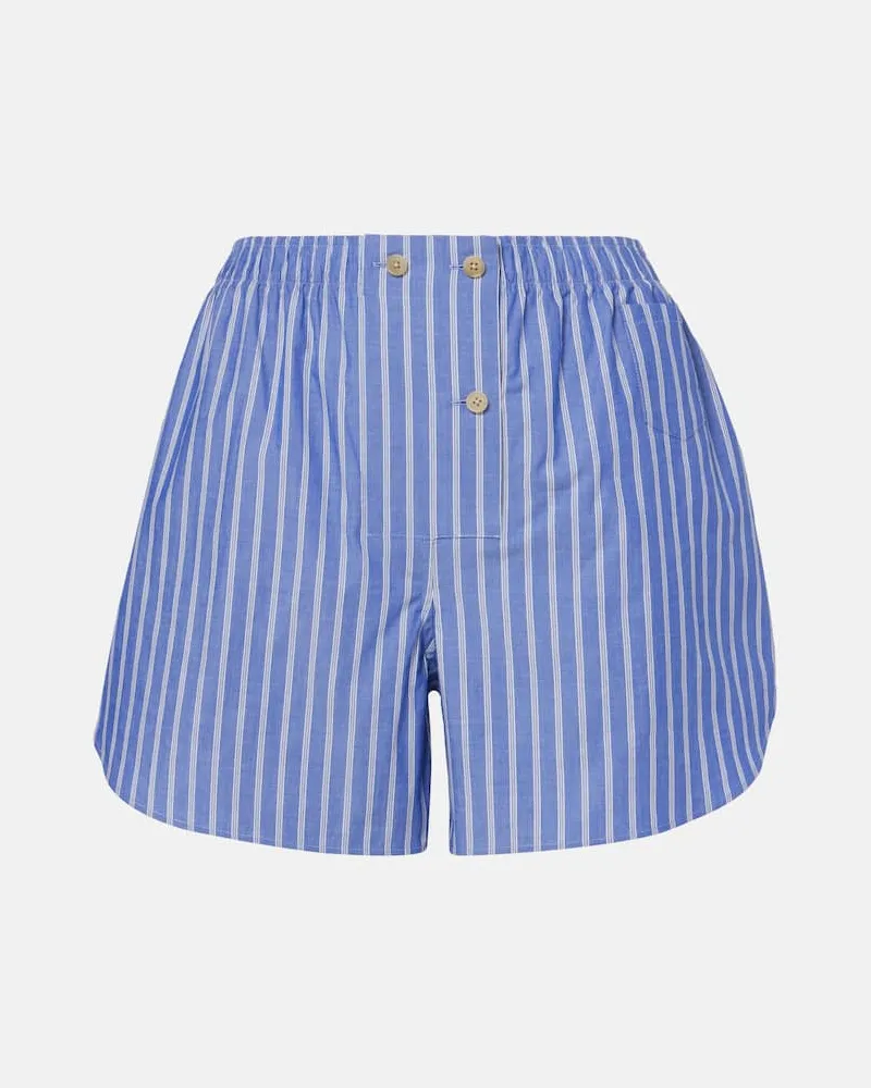 The Row Shorts Nicasia in popeline di cotone Blu