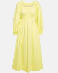 Ulla Johnson Abito midi Helena in cotone Giallo