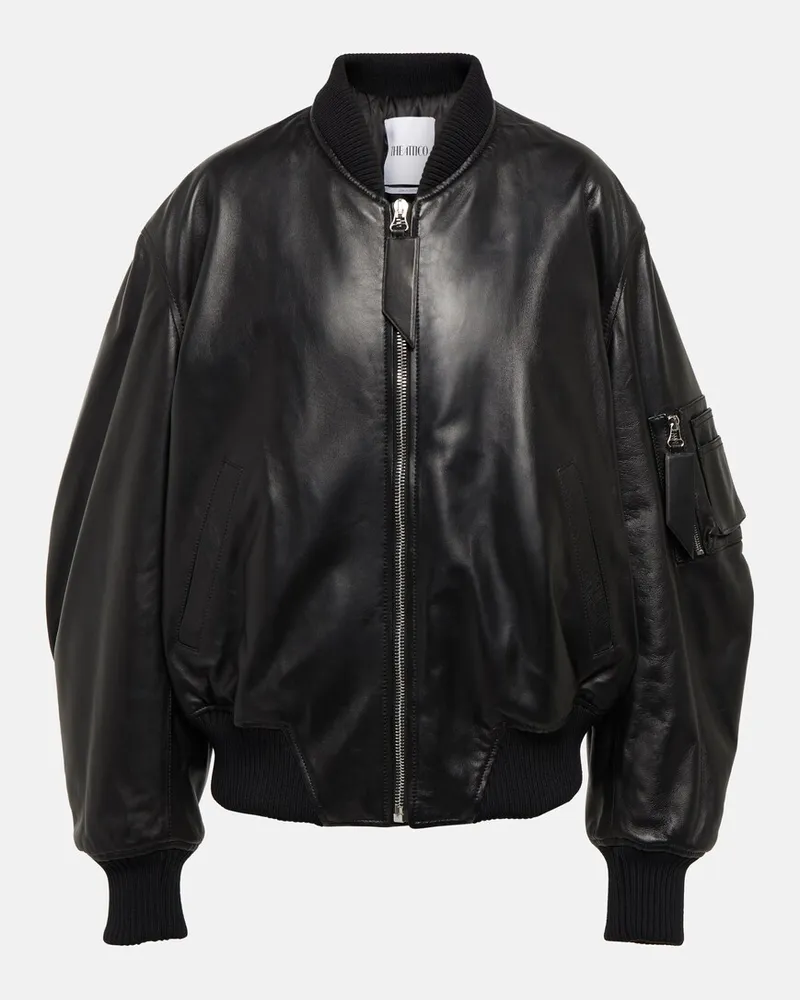 ATTICO Bomber Anja in pelle Nero
