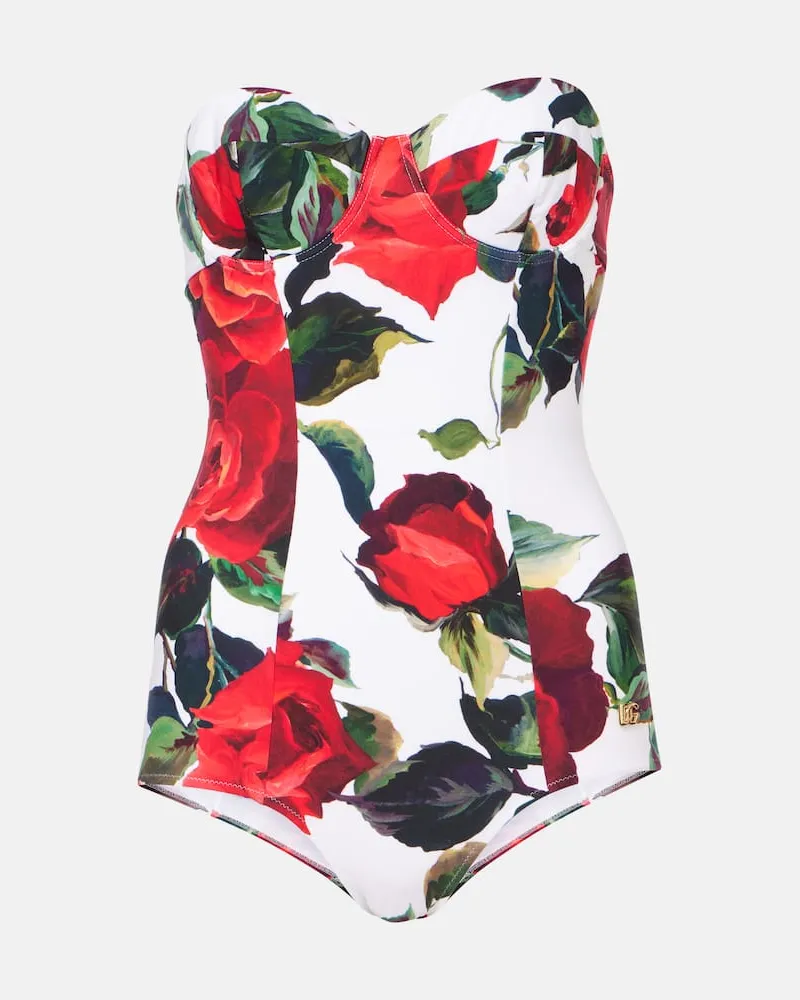 Dolce & Gabbana Costume intero a pois Rosso