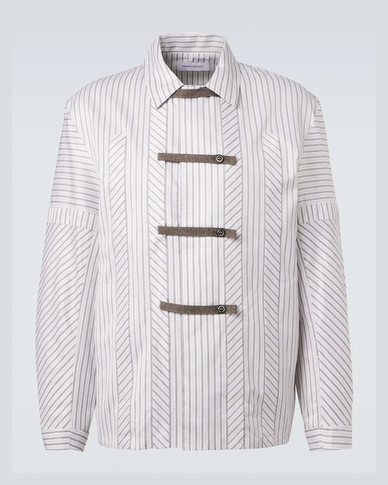 KIKO KOSTADINOV Camicia Kyan in popeline di cotone a righe Bianco