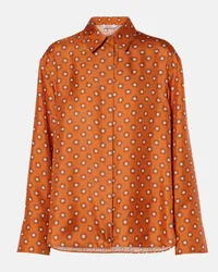 Max Mara Leisure - Camicia Urna in seta con stampa Arancione