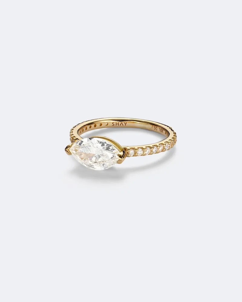 SHAY Anello da mignolo in oro 18kt con diamanti Oro