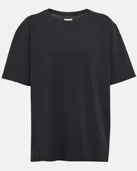 KHAITE T-shirt Mae in jersey di cotone Nero