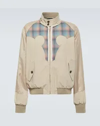 Maison Margiela Bomber Pendleton in misto cotone Beige