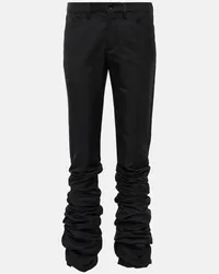 Acne Studios Pantaloni a vita media Nero