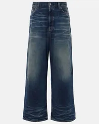 Acne Studios Jeans a gamba larga e vita media Blu