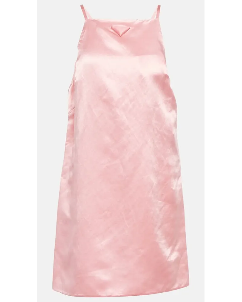 Prada Miniabito in misto cupro Rosa