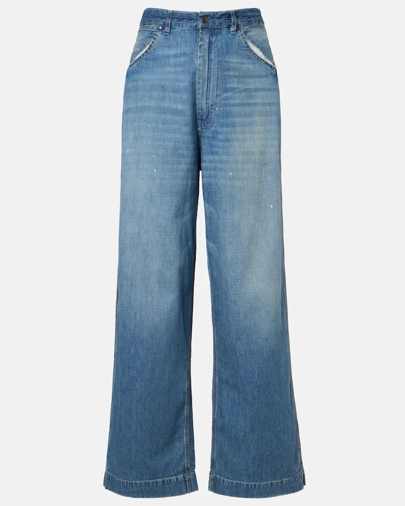 Maison Margiela Jeans a gamba larga Blu