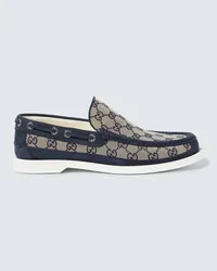 Gucci Mocassini in canvas GG con pelle Multicolore