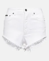 Dolce & Gabbana Shorts Portofino in cotone e seta Bianco