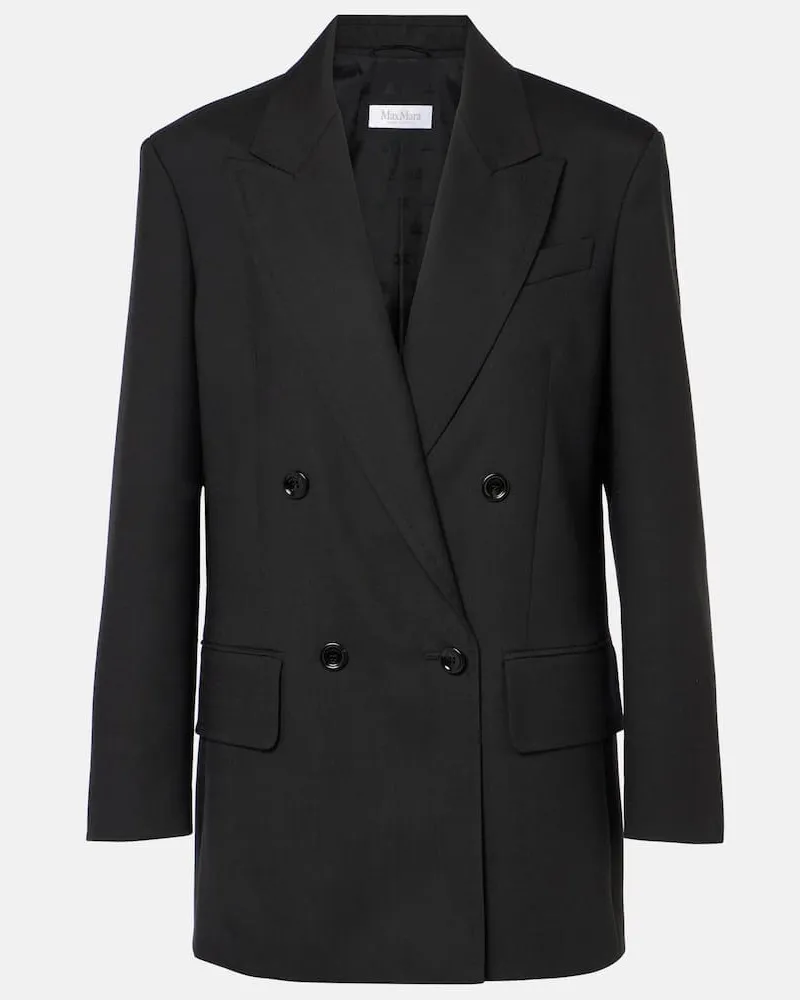 Max Mara Blazer Palanca in lana, mohair e seta Nero