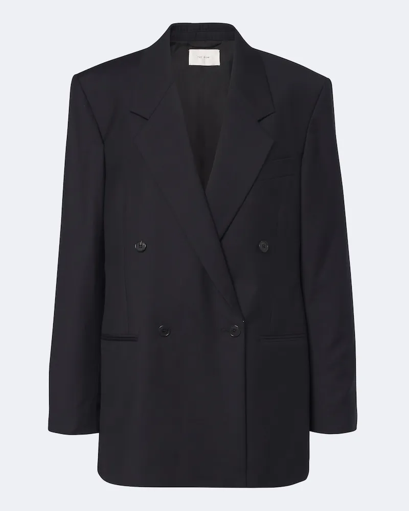 The Row Blazer Isani in lana vergine doppiopetto Blu