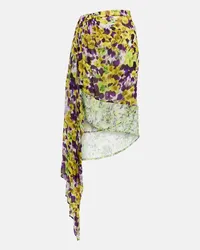 Dries van Noten Gonna midi con stampa floreale Giallo