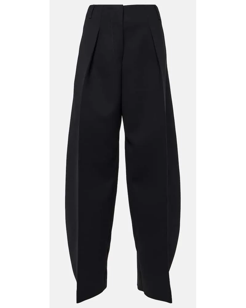 Jacquemus Pantaloni Ovalo a gamba larga Nero