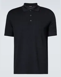 Ermenegildo Zegna Polo in misto cotone Blu