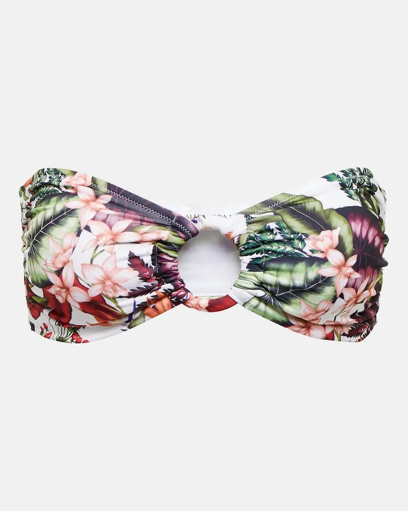 Alexandra Miro Top bikini a fascia Carlotta con stampa Multicolore
