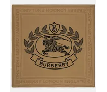 Burberry Foulard in seta con stampa Beige