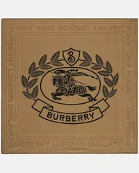 Burberry Foulard in seta con stampa Beige