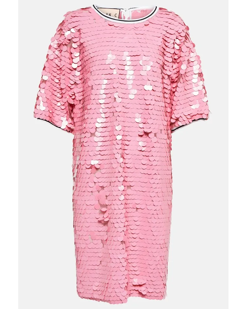 PLAN C Miniabito con paillettes Rosa
