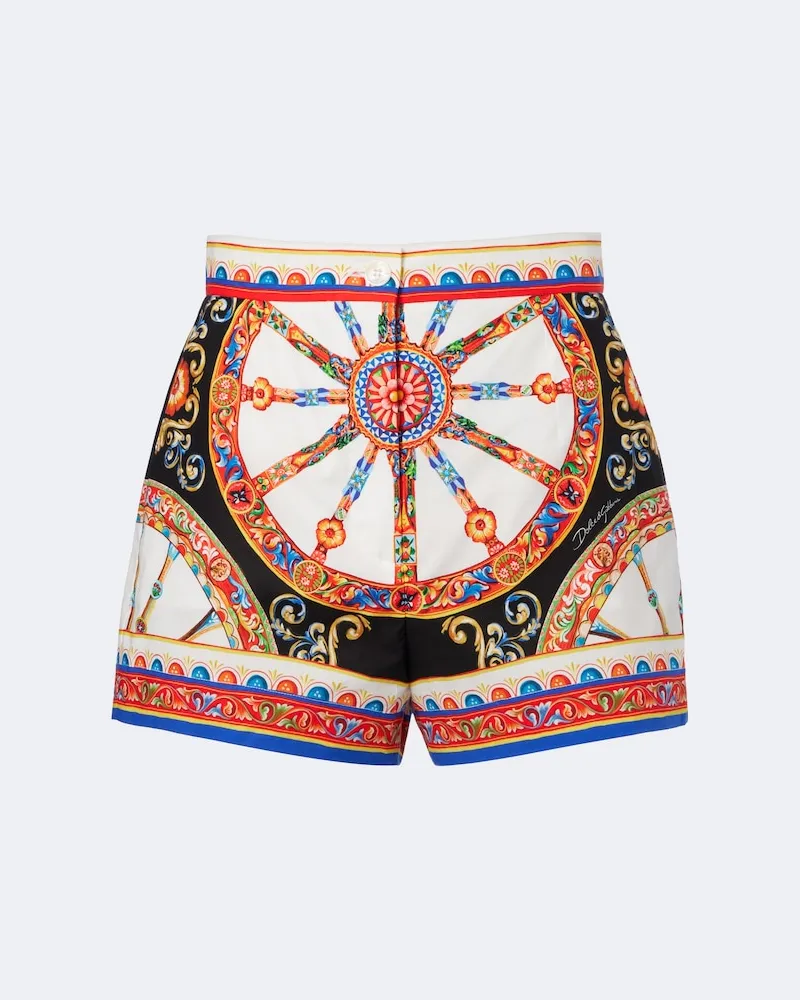Dolce & Gabbana Shorts in cotone con stampa Multicolore