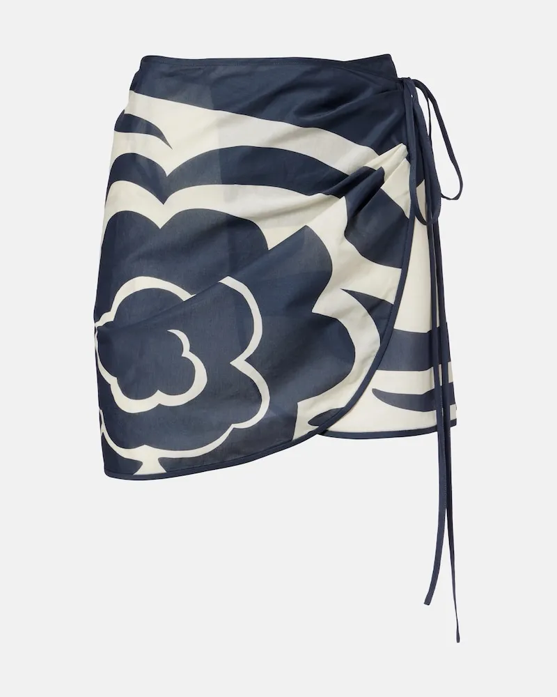 SIR Pareo Lilou in cotone con stampa Blu